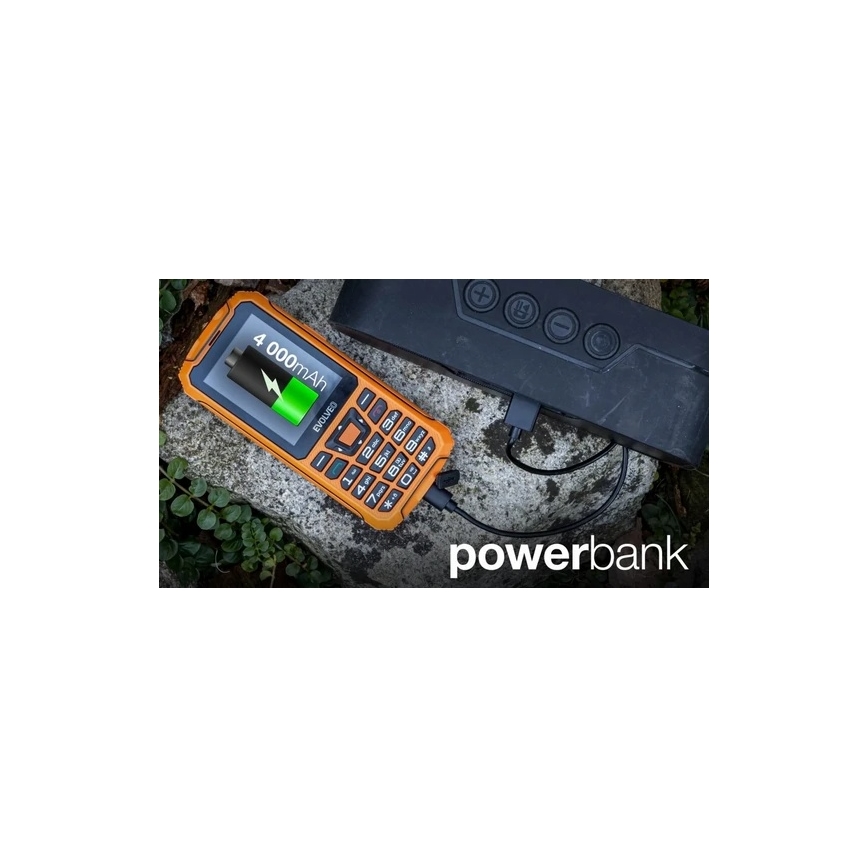 Evolveo - StrongPhone Z6, vandtæt Dual-SIM-telefon, orange