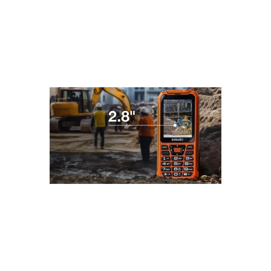Evolveo - StrongPhone Z6, vandtæt Dual-SIM-telefon, orange