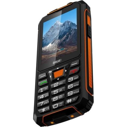 Evolveo - StrongPhone Z6, vandtæt Dual SIM telefon, sort - orange