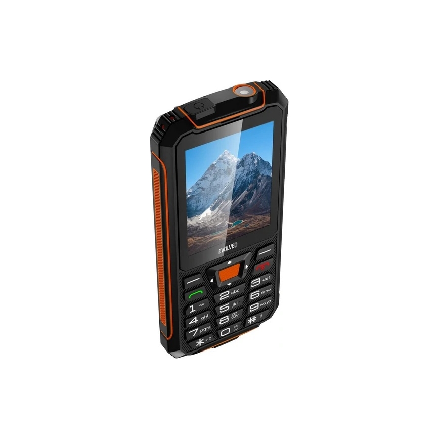 Evolveo - StrongPhone Z6, vandtæt Dual SIM telefon, sort - orange