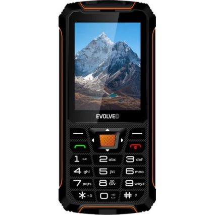 Evolveo - StrongPhone Z6, vandtæt Dual SIM telefon, sort - orange