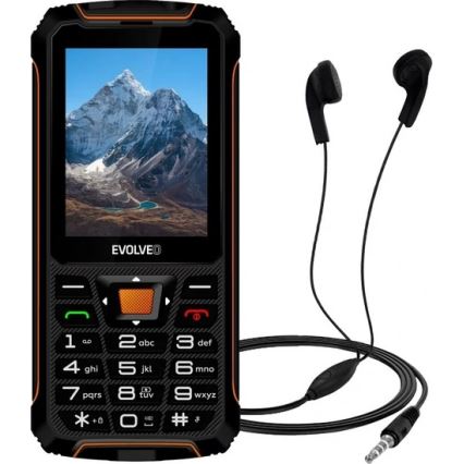Evolveo - StrongPhone Z6, vandtæt Dual SIM telefon, sort - orange