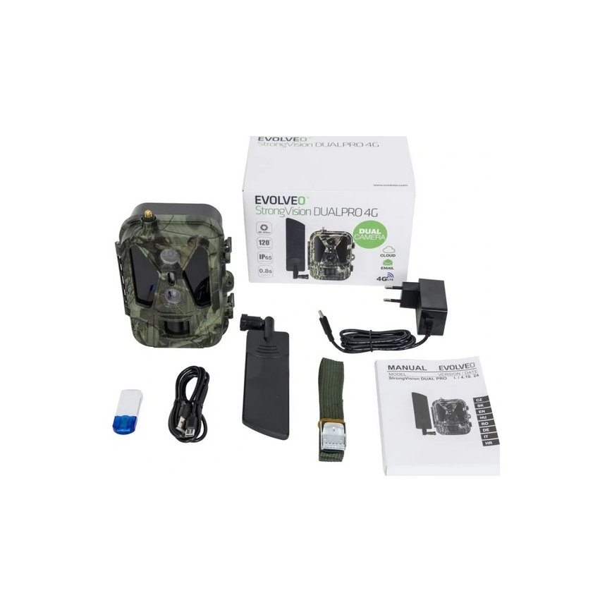 Evolveo - StrongVision Dual PRO 4G vildtkamera med afsendelse, 16 GB