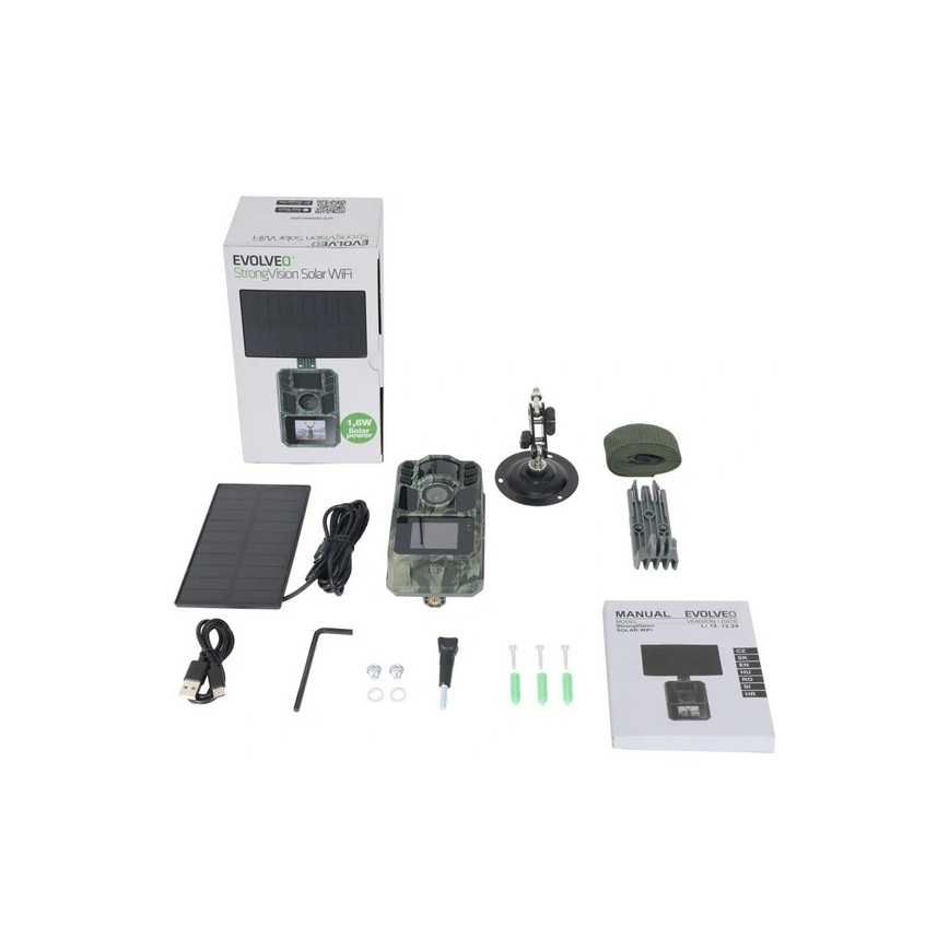 Evolveo - StrongVision Solar Wi-Fi vildtkamera med Wi‑Fi og solcellepanel