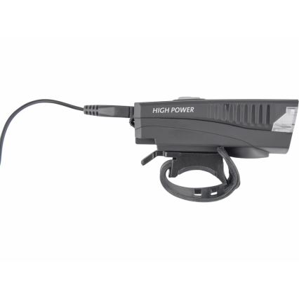 Extol - Genopladelig LED lommelygte m. cykelhorn LED/5W/1200 mAh/3,7V IPX4