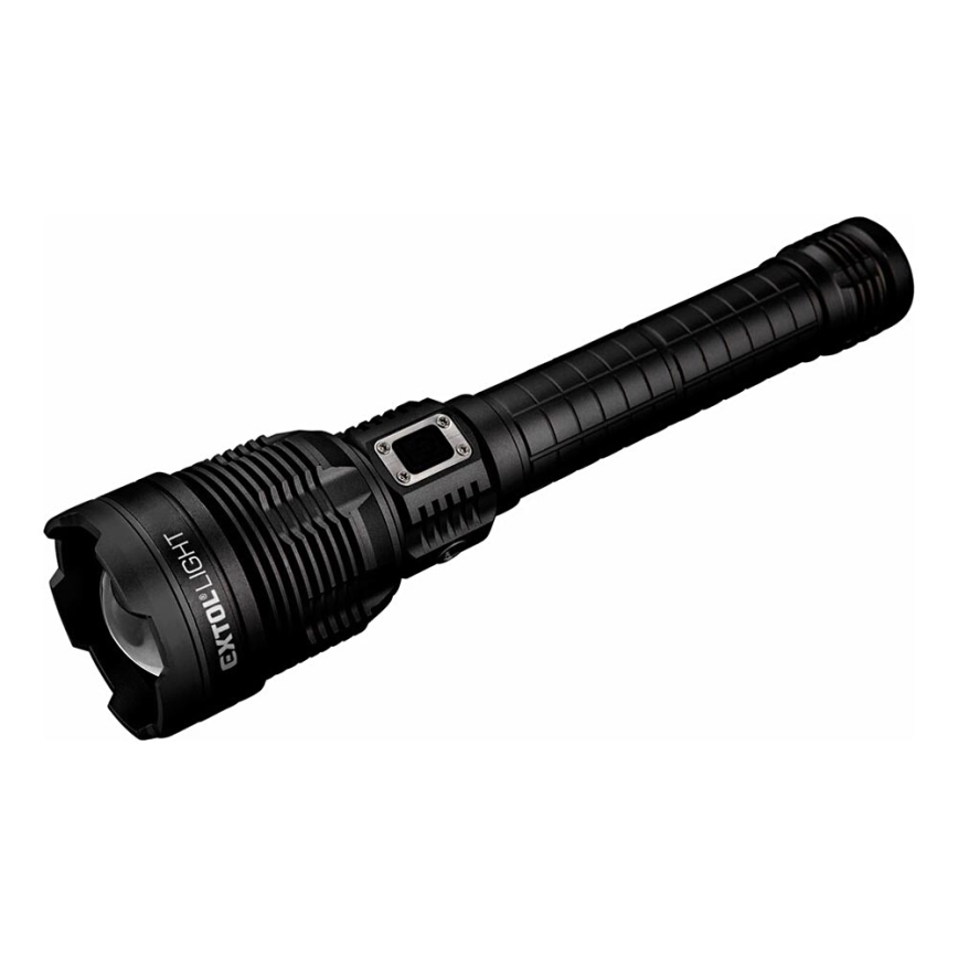 Extol - Genopladelig LED lommelygte m. powerbank dæmpbar LED/60W/10000 mAh 8000 lm IPX4 sort