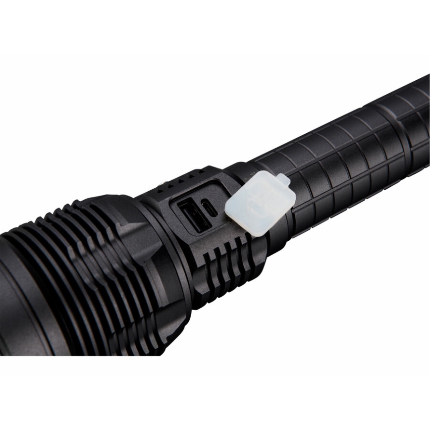 Extol - Genopladelig LED lommelygte m. powerbank dæmpbar LED/60W/10000 mAh 8000 lm IPX4 sort