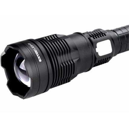 Extol - Genopladelig LED lommelygte m. powerbank dæmpbar LED/60W/10000 mAh 8000 lm IPX4 sort