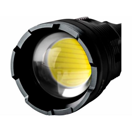 Extol - Genopladelig LED lommelygte m. powerbank dæmpbar LED/60W/10000 mAh 8000 lm IPX4 sort