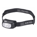 Extol - Genopladelig LED pandelampe LED/5W/1000 mAh/3,7V IPX5 sort