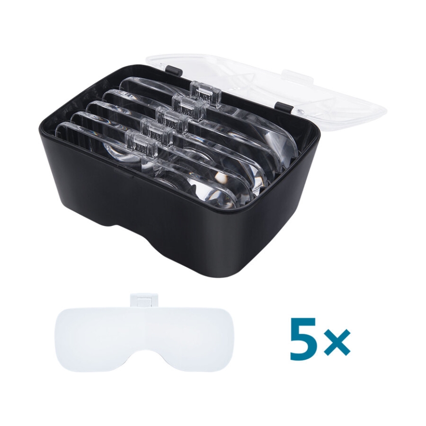 Extol - Genopladelige briller med forstørrelseslinser og LED-belysning/300 mAh