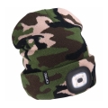 Extol - Hue med pandelampe og USB-opladning 300 mAh, camouflage, one-size