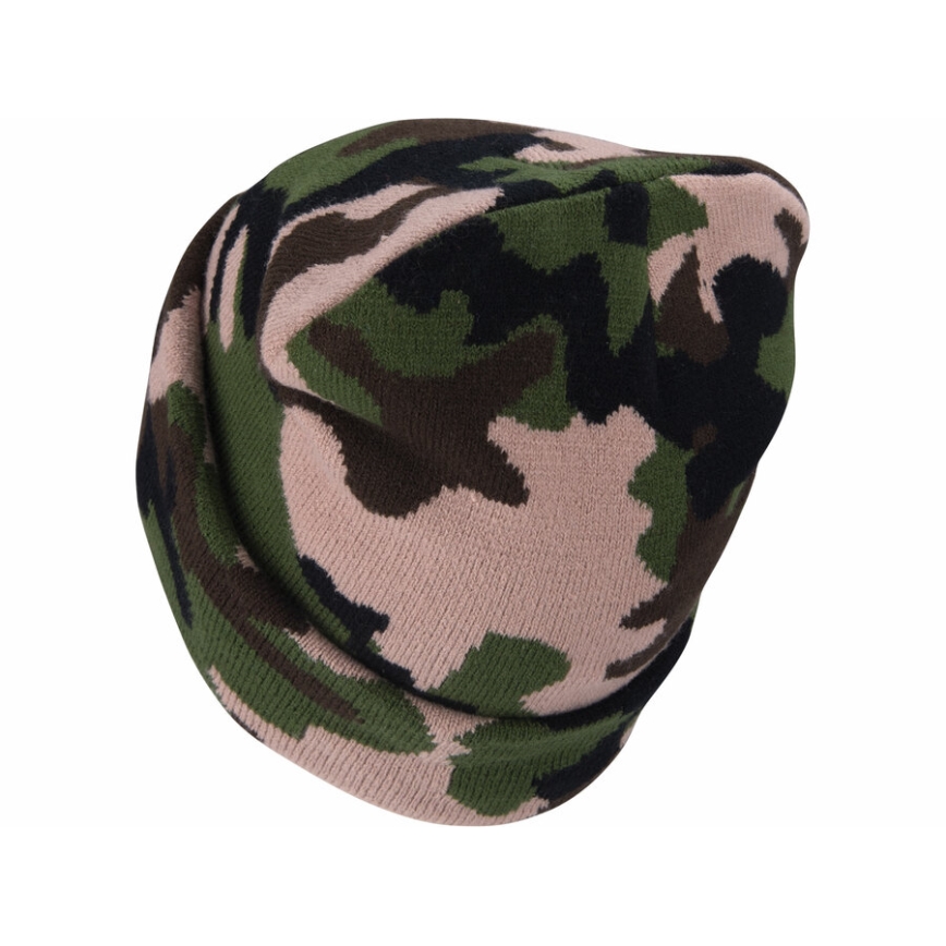 Extol - Hue med pandelampe og USB-opladning 300 mAh, camouflage, one-size