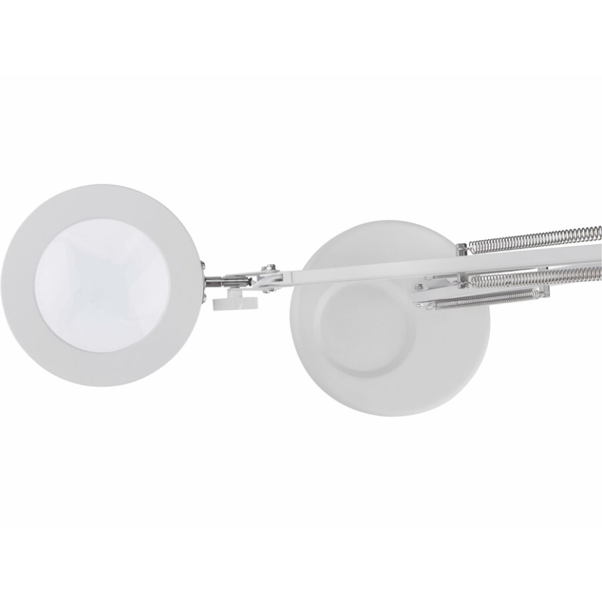 Extol - LED bordlampe dæmpbar med forstørrelsesglas LED/8W/5V 2900/4500/7500K hvid