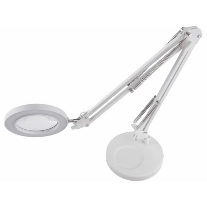 Extol - LED bordlampe dæmpbar med forstørrelsesglas LED/8W/5V 2900/4500/7500K hvid