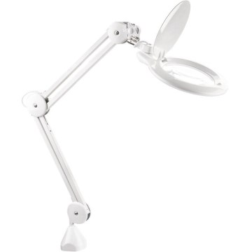 Extol - LED dæmpbar skrivebordslampe med lup LED/10W/230V hvid