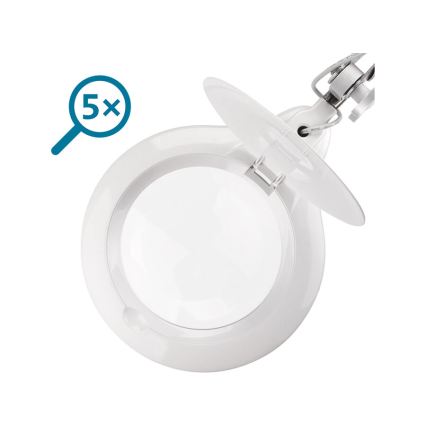 Extol - LED dæmpbar skrivebordslampe med lup LED/10W/230V hvid
