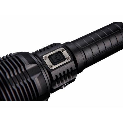 Extol - LED Dæmpbar Genopladelig Lommelygte med Powerbank LED/60W/10000 mAh 8000 lm IPX4 Sort