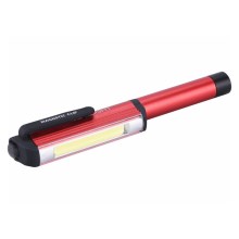 Extol - LED pencillygte LED/3W/3xAAA rød/sort