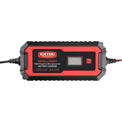 Extol Premium - Batterioplader til bil 9-faset 6/12V 4A IP65