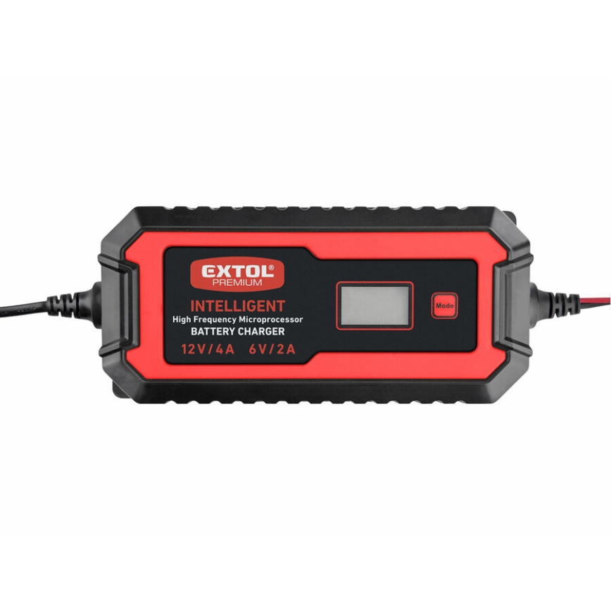 Extol Premium - Batterioplader til bil 9-faset 6/12V 4A IP65