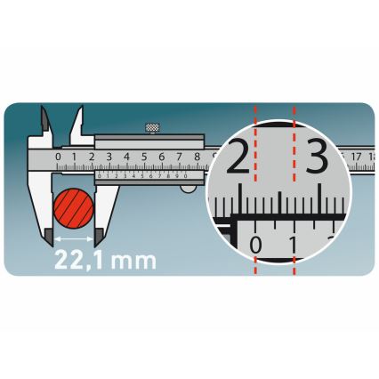 Extol Premium - Justerbar lineal 0-150 mm metal