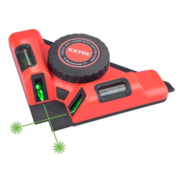 Extol Premium - Laservinkel 90° med elektrisk sugekopmodul 5V/1000 mAh