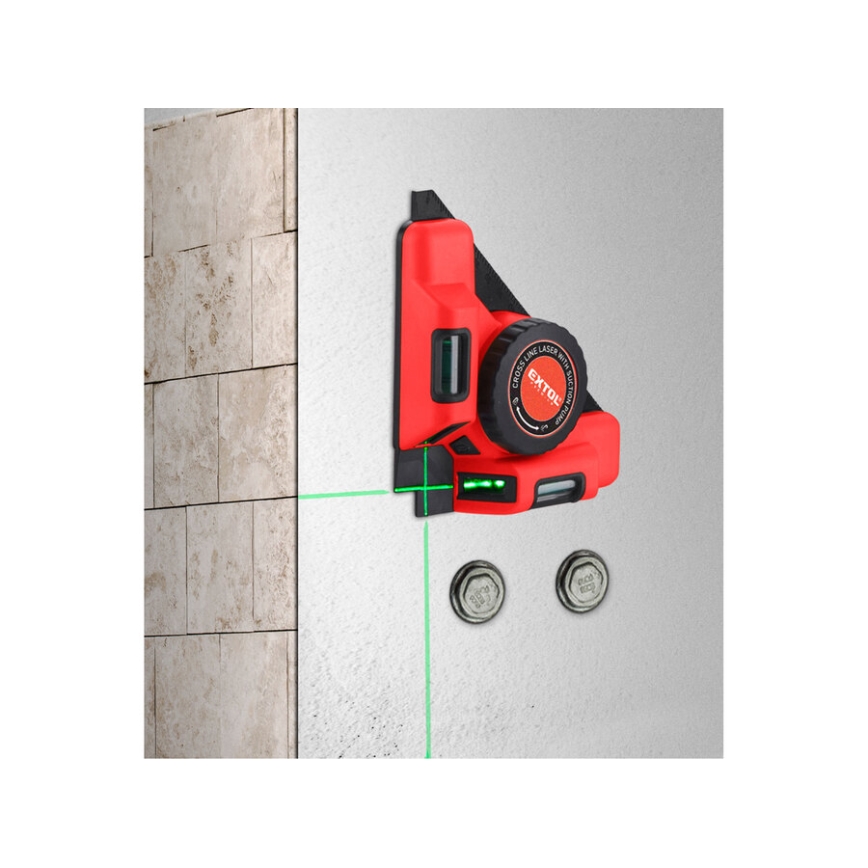 Extol Premium - Laservinkel 90° med elektrisk sugekopmodul 5V/1000 mAh