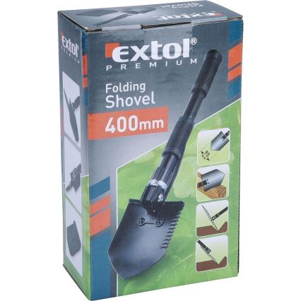 Extol Premium - Lille skovl med hakke 40 cm foldbar