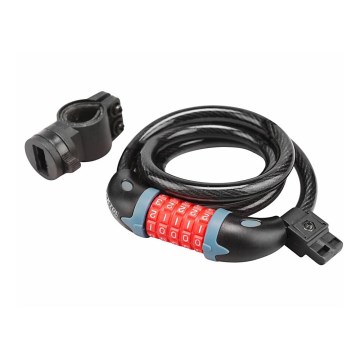 Extol Premium - Robust cykellås med kabel 12x1200 mm og femcifret kode