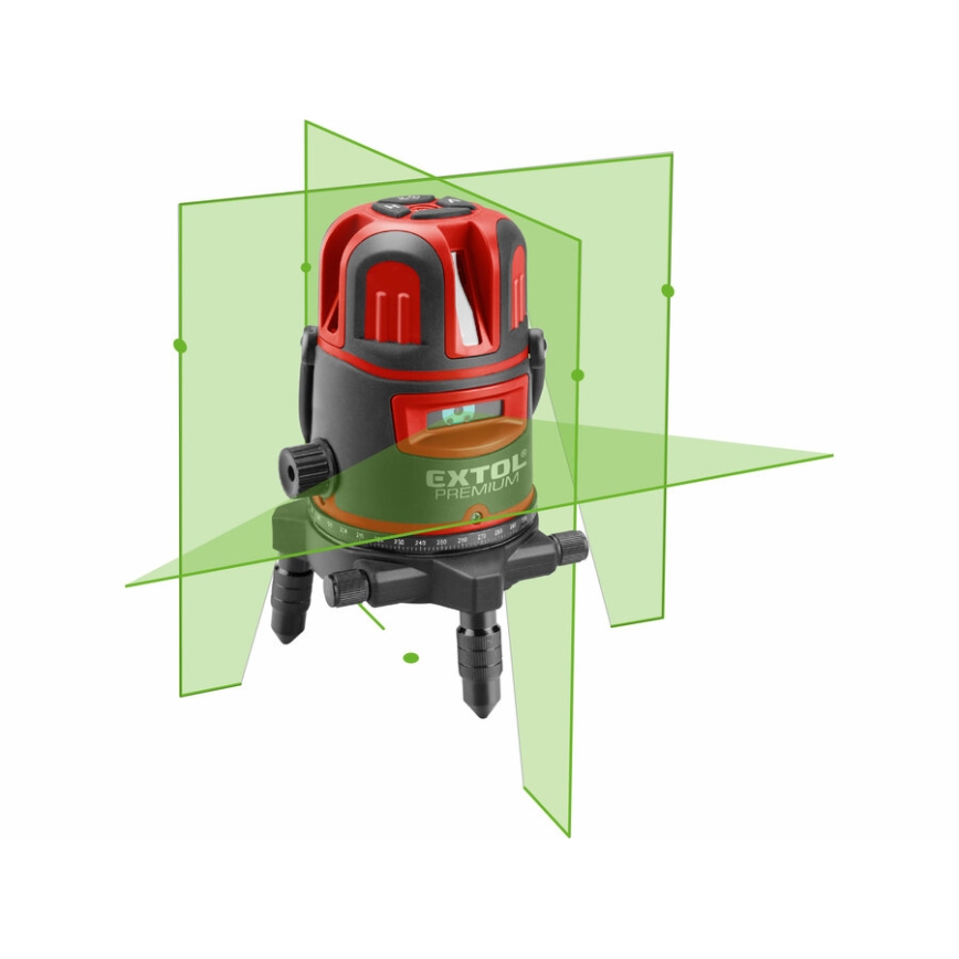 Extol Premium - Selvnivellerende krydslinjelaser 5V/5200 mAh IP54