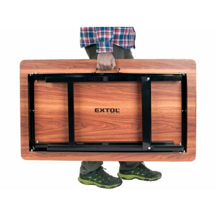 Extol - Sammenklappeligt arbejdsbord 100x60 cm brun/sort