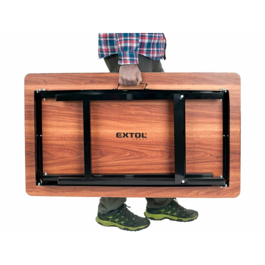 Extol - Sammenklappeligt arbejdsbord 100x60 cm brun/sort