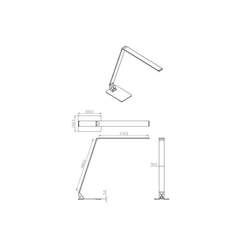 Fabas 3265/30/212 - LED bordlampe dæmpbar WASP 1xLED/12W/230V 3000/4000/5000K mat krom