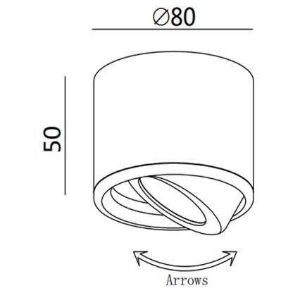 Fabas 3430/71/102 - LED spotlamper ANZIO 1xLED/6W/230V