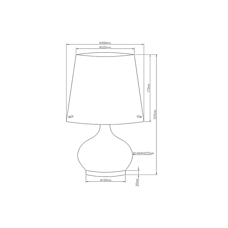 Fabas Luce 2533-34-102 - Bordlampe ADE 1xG9/25W/230V + 1xE14/60W