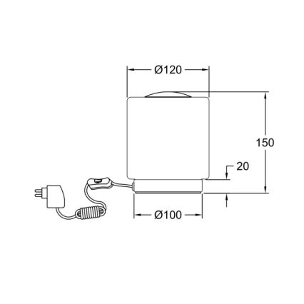 Fabas Luce 3257-30-138 - LED Bordlampe dæmpbar med touch-funktion SIMI LED/8W/230V sølvfarvet