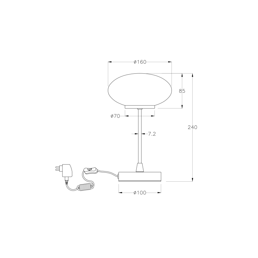 Fabas Luce 3339-30-178 - LED Bordlampe dæmpbar med touch-funktion JAP LED/5W/230V mat krom