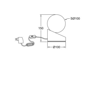 Fabas Luce 3360-30-102 - LED Bordlampe dæmpbar med touch-funktion GRAVITY LED/5W/230V hvid