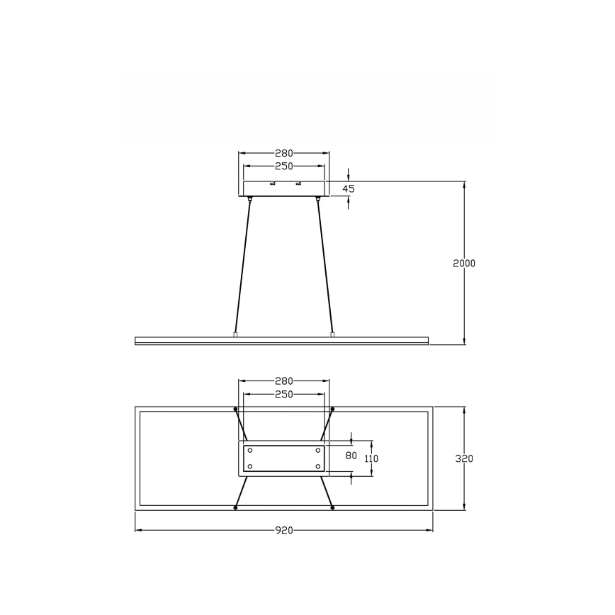 Fabas Luce 3394-45-282 - LED pendel dæmpbar BARD LED/52W/230V 3000K antracit