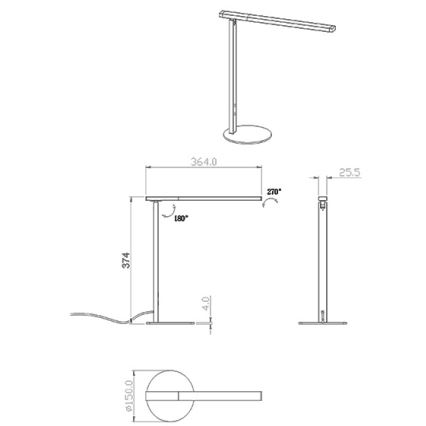 Fabas Luce 3550-30-102 - LED bordlampe dæmpbar IDEAL LED/10W/230V 3000-6000K hvid