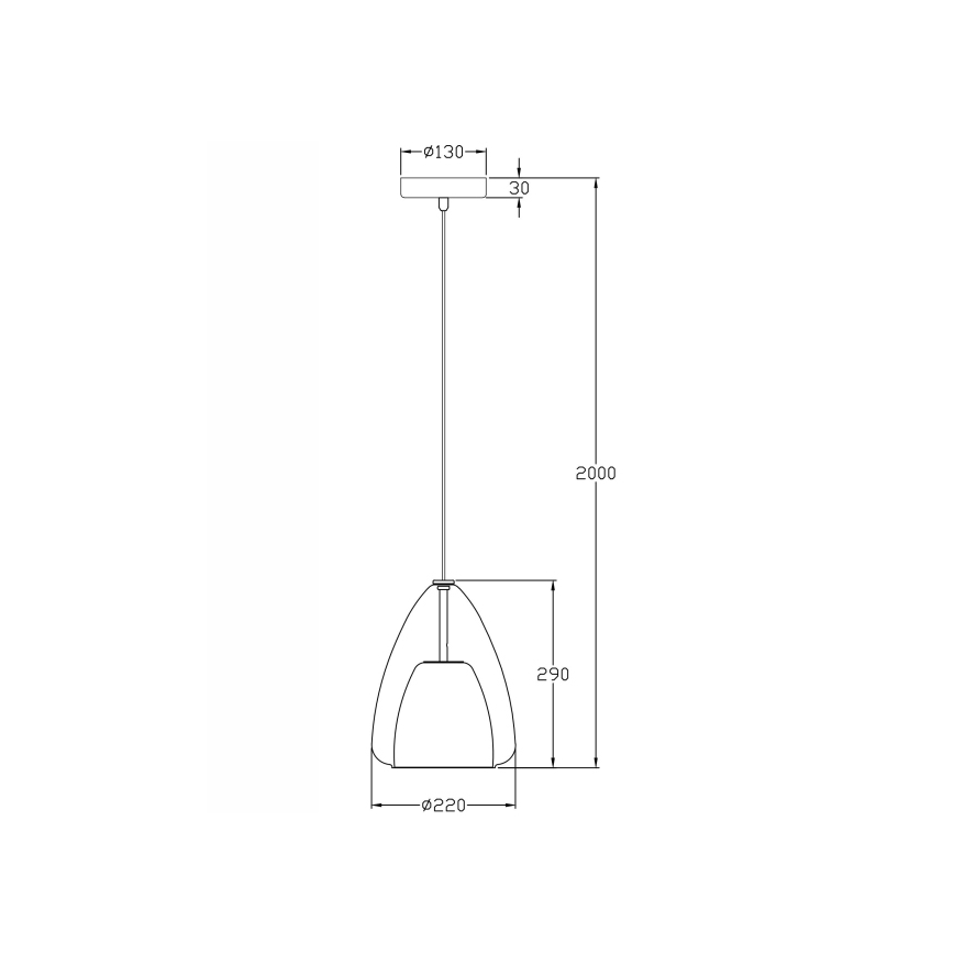 Fabas Luce 3673-40-125 - Pendel BRITTON 1xE27/40W/230V guldfarvet