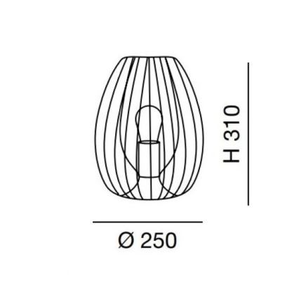 Fabas Luce 3677-34-102 - Bordlampe CAMP 1xE27/40W/230V hvid