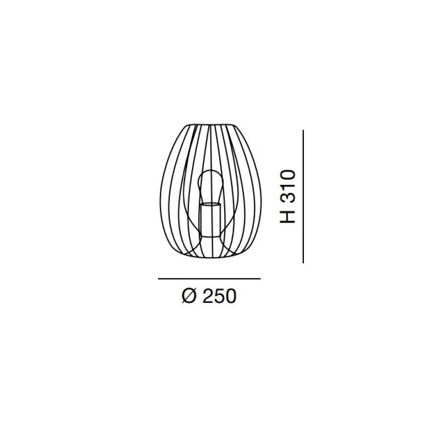 Fabas Luce 3677-34-102 - Bordlampe CAMP 1xE27/40W/230V hvid