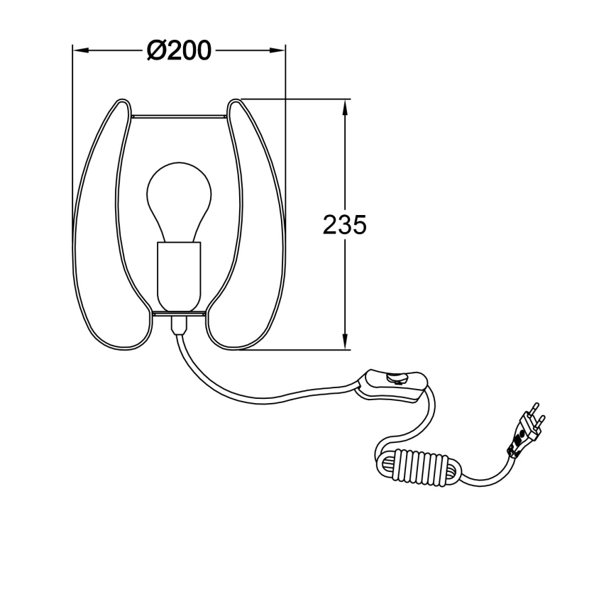 Fabas Luce 3677-34-102 - Bordlampe CAMP 1xE27/40W/230V hvid