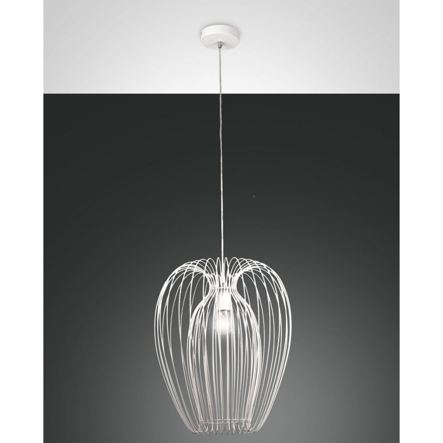 Fabas Luce 3677-45-102 - Pendel CAMP 1xE27/40W/230V hvid