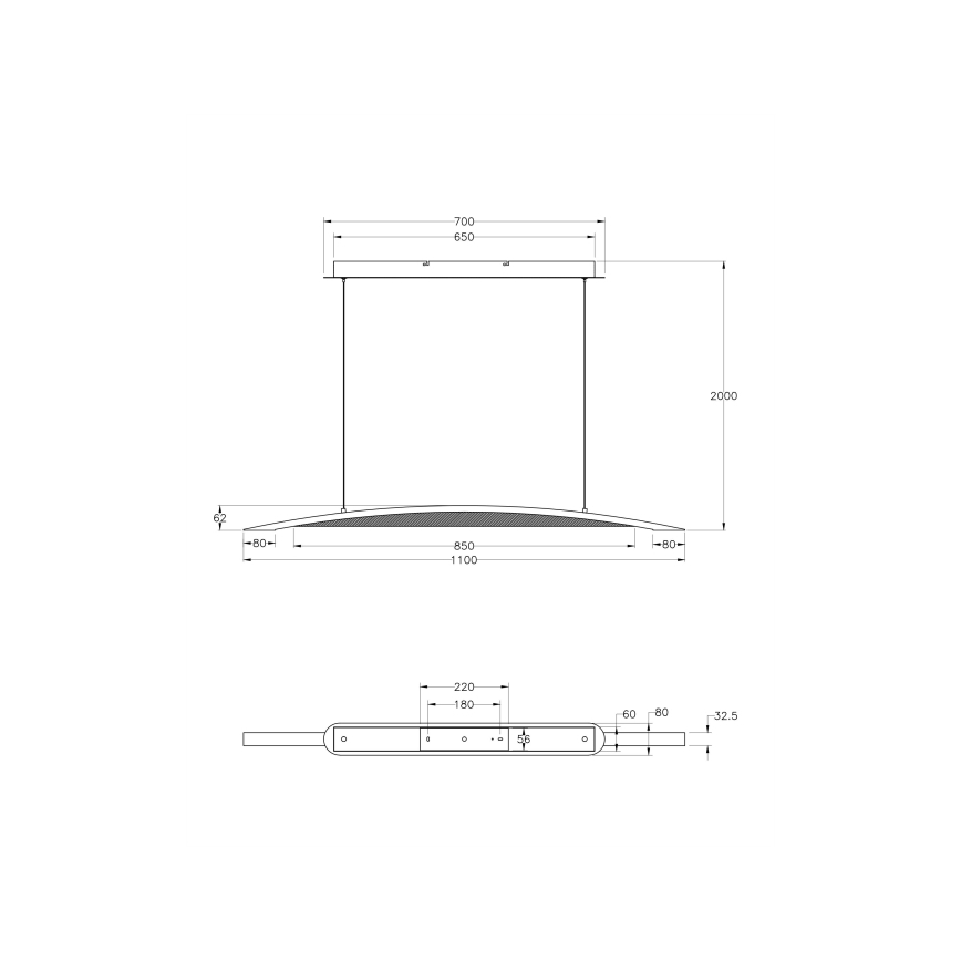 Fabas Luce 3697-40-102 - LED pendel dæmpbar CORDOBA LED/36W/230V hvid/træ