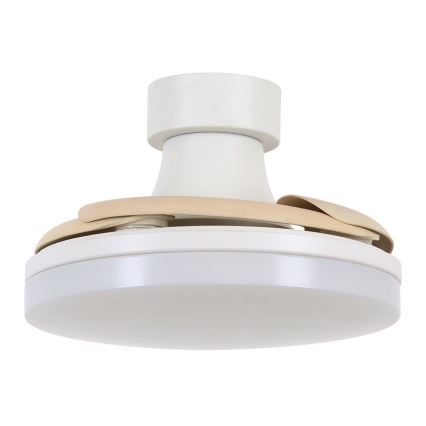 FANAWAY 210664 - LED ventilator dæmpbar ORBIT LED/25W/230V beige/hvid + fjernbetjening