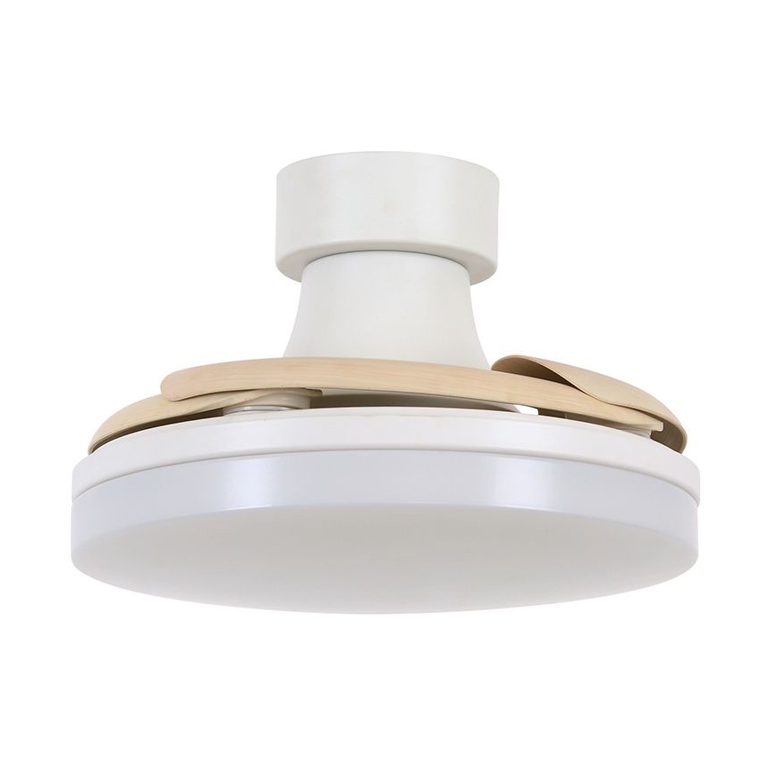 FANAWAY 210664 - LED ventilator dæmpbar ORBIT LED/25W/230V beige/hvid + fjernbetjening