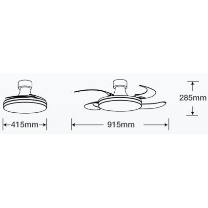 FANAWAY 210664 - LED ventilator dæmpbar ORBIT LED/25W/230V beige/hvid + fjernbetjening
